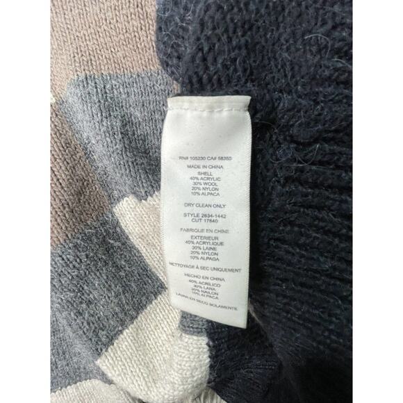 Current Elliott Checkered Wool Blend Sweater Women's Size 2 - Picture 4 of 5